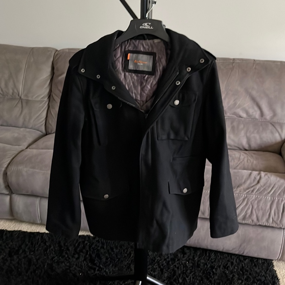 Men’s wool blend peacoat, Ben Sherman brand, size L